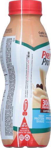 PREMIER PROTEIN SHAKE, CAFÉ LATTE WITH CAFFEINE FOR ENERGY – 30G PROTEIN, NO ADDED SUGAR, 24 VITAMINS & MINERALS TO SUPPORT IMMUNE HEALTH, 11.5 FL OZ, 6 PACK (PACKAGING MAY VARY)