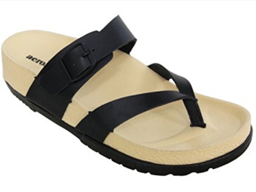 Aerosoft Women's Hana Black Sandal - 7 M US