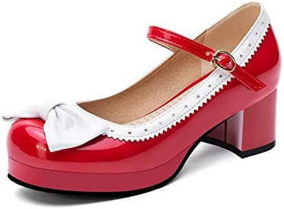 mid heel platform pumps