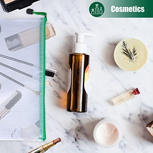 Koogel Plastic Wallets A4 File Document Folder, 12PCS Zipper Locked Bags Zip Folders Waterproof Storage for Travel Office School Home Pockets