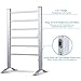 TANGKULA Towel Warmer 6 Bar 100W Home Bathroom Space Saving Wall Mounted & Free Standing Style Cloth Bath Towel Heated Drying Rack (Silver 002)