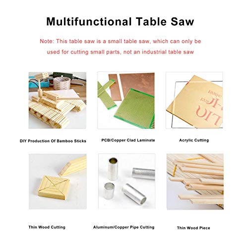 FZYE Mini tragbare Tischkreissägen Multifunktionales Sägeblatt-Hebeschneiden Einstellbare Geschwindigkeit für das… – Bild 8
