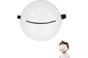 RRANYF Dream Mask, Halloween White Mask, The Dream Mask Music Song Video Same, Singers Mask, Party, Dance, Cosplay Props