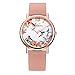 Bosymart Women's Silicone Strap Printed Floral Fashion Casual Quartz Wrist Watch