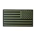 Set of 2 Olive Drab OD Hook PVC Rubber Patches USA American Flag Morale Army ISAF