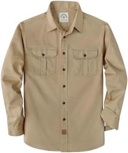 Amazon.com: Caterpillar Men's Utility Button-Up Shirt, Small