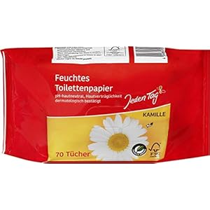 Jeden Tag Vochtig Toiletpapier Kamille, 70 Doekjes, 260 g