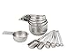 12 Piece Stainless Steel Measuring Cups and Spoons Combo Set - Stackable Heavy Duty Quality - Perfect for Dry and Liquid Ingredients by Foodie Aid