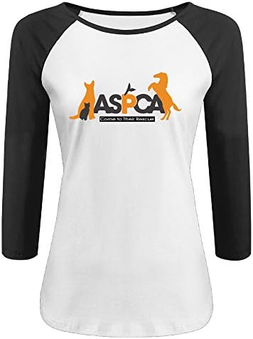 Woman ASPCA Come To Their Rescue Contrast Baseball Raglan T-shirt White