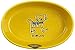 PetRageous 10300 Silly Kitty Oval Dishwasher-Safe Stoneware Cat Bowl 6.5-Inch Long 4-Inch Wide 2-Inch Tall 2-Cups Capacity for Small Cats or Large Cats, Yellow