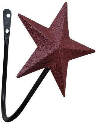 Amazon Com Burgandy Barn Star Curtain Tiebacks Set Of 2 Home