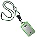 Specialist ID Heavy Duty Lanyard and Identity Stronghold 2-Card RFID Blocking Badge Holder - 2 Sided/Blocks 13.56MHz Signal - Double Sided - Secure CAC PIV TWIC Card Holder (Green)