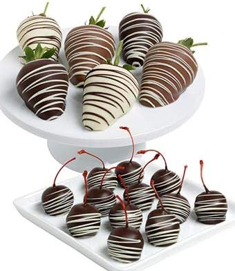 Gifts - Chocolate Covered Strawberries and Cherries - 18 Pieces