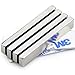 Four Piece DIYMAG Super Strong Rectangular Block Neodymium Magnets, DIY, Building, Scientific, Craft, and Office NdFeB Permanent Neodymium Magnets - 60 x 10 x 5 mm