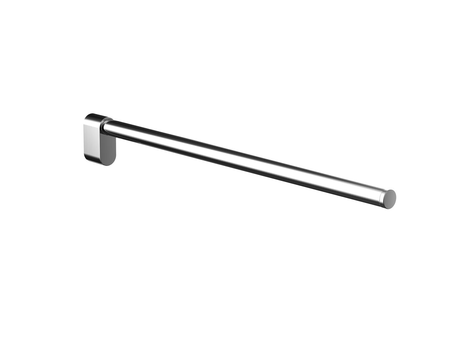 EMCO Flow Single Arm Wall Mounted Towel Rail Rigid Metal Towel Rail Bath Towel Holder Chrome