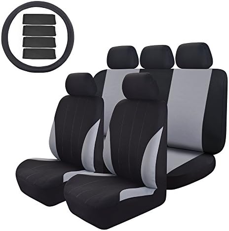 Universal Full Set Car Seat Cover OMISS Premium Mesh Cloth Easy To Install For SUV Truck or Van 14pc