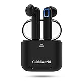 Wireless Earbuds,Cshidworld Bluetooth Headphones Mini In-Ear Headsets Sports Earphone with Noise Cancelling Built-in Mic and Charging Case for iPhone Samsung and Most Smartphones ( Black )