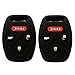 Ezzy Auto A Pair Black Silicone Rubber Keyless Entry Remote Key Fob Case Skin Covers Protector for Honda 3+1 Buttons