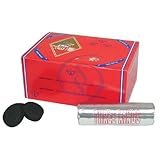 three kings 33mm quick lighting charcoal for hookah shisha (quantity 100 briquettes)