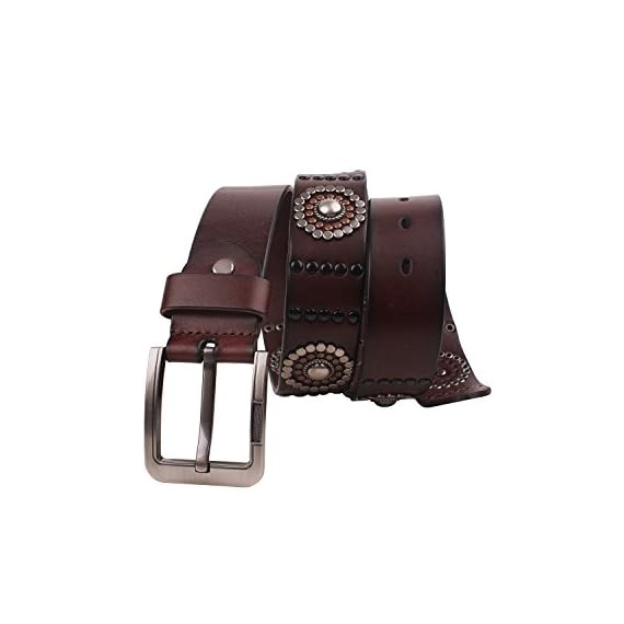 Fioretto-Men-Studded-Jeans-Leather-Belt-Punk-Fashion-Vintage-Pin-Belts-Italian-Cowhide