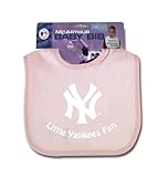 New York Yankees Snap Baby Bib (Pink)