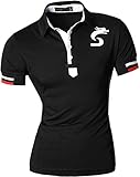 jeansian Men's Casual Slim Fit Short Sleeves Polo Shirt T-Shirt Tee Tops U007