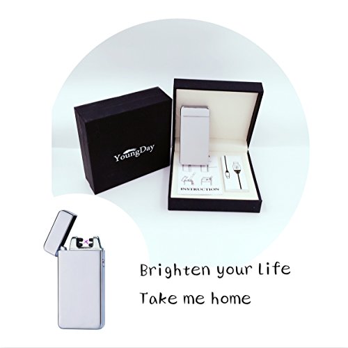 YoungdayTM Rechargeable Electric Arc Lighter Dual Arc Portable Lighter