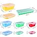 Collapsible Silicone Storage Set of 4 Plus Bonus Ice Tray - BPA Free, Microwave, Dishwasher And Freezer Safe Multicolor