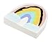 Blue Panda Cocktail Napkins - 50-Pack Luncheon Napkins Disposable Paper Napkins Birthday Party Supplies 2-Ply Rainbow Die-Cut Shaped Design with Gold Foil Folded 6.5 x 6.3 inches