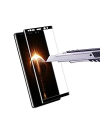 Yoyamo GT814 - Protector de pantalla de cristal templado para Samsung Galaxy S8 Plus (2 unidades, cobertura de pantalla completa, antiarañazos, curvado 3D, sin burbujas), color negro