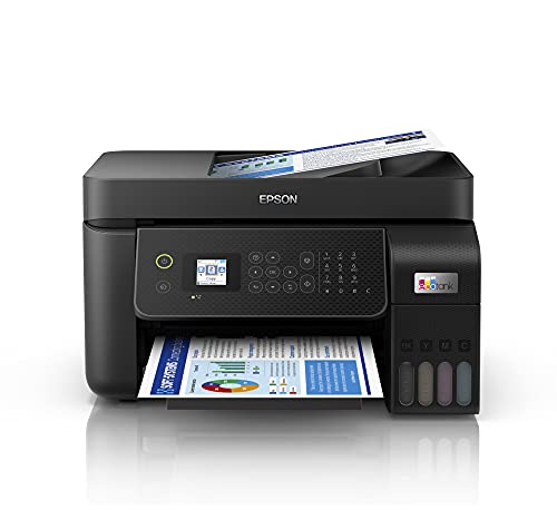 Epson EcoTank ET-4800 stampante A4 (stampa, copia, scansione, fax) ADF, display LDC 3.7cm, USB, Wi-Fi Direct, Ethernet, Epson Smart Panel, AirPrint, serbatoi flaconi alta capacità, Nero