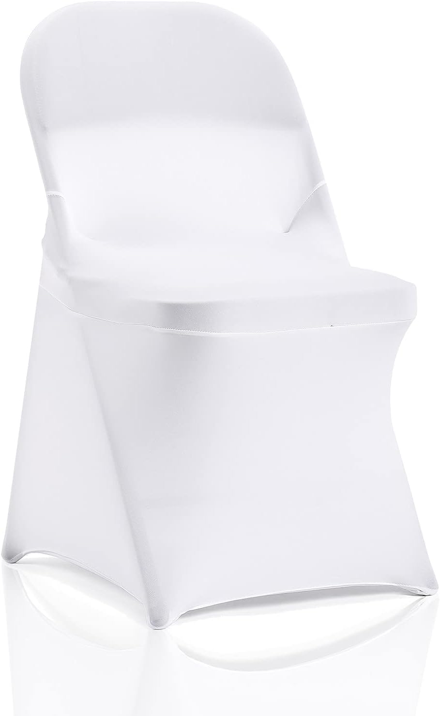 Slipcovers - bricia 12 PCS White Stretch Spandex Folding Chair Slipcovers, Dining Room Chair Covers Stretch Chair Slipcovers Protector for Wedding, Banquet, and Party