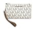 Michael Kors Jet Set Travel double Zip Wristlet (Vanilla/Acorn)