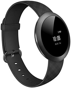 Kassica Bluetooth Wireless Heart Rate Monitor Smart Watch Outdoor Fitness Tracker Pedometer Smart Bracelet Wristband Support for IOS Android Smart Phones (Black+Silicone Band)