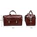 Leathario Mens Genuine Leather Overnight Travel Duffle Weekend Bag browm