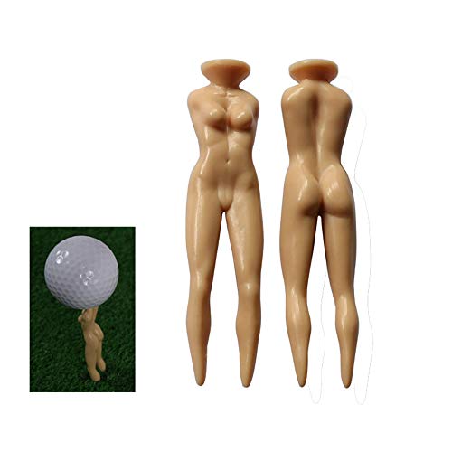 HAIYUE Golf Tees Girl Nude Woman Sexy Lady 3 Inch Plastic Golf Tees Bulk Fun Holder Divot Tools Home Golf Training Pack of 10