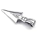 KONOV Mens Arrowhead Arrow Stainless Steel Pendant Necklace, Silver, 24