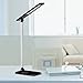 TaoTronics TT-DL08 LED Desk Lamp, Dimmable LED Table Lamp, Cool White Reading Light, Eye-caring Book Light (3-Level Dimmer, Touch-Sensitive Control, Night Light, Glossy Black, 6W)