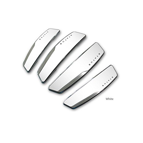 Status 4Pcs High Glossy Car Slim Door Edge Guards Bumper Protector Trim Guard for Motors Auto Vehicle (White)