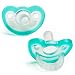 RaZbaby JollyPop Baby Pacifier Newborn, 0-3m, Teal, Double Pack