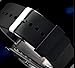 Fanmis Blue LED Light Jelly Sports Watch Black Silicone Strap Silver Case Men's Ladies Wrist Watch