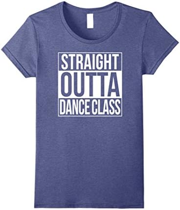 Womens Straight Outta Dance Class T-Shirt Medium Heather Blue