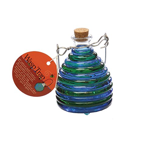 Toland Home Garden Small Blue/Green Pesticide-Free 3.75-Inch Diameter Glass Wasp and Fruit Fly Trap 10204 Toland Home Garden Small Blue/Green Pesticide-Free 3.75-Inch Diameter Glass Wasp and Fruit Fly Trap 10204