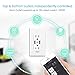 Smart WiFi Wall Outlet,Independently Controllable Top & Bottom Outlets, Works with Alexa Dot Echo Plus Google Assistant IFTTT,Duplex Receptacle,No Hub Required