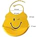 Waterproof Silicone Baby Bibs Easily Rinse Clean & Air Dries Fast! Set of 2 With Food Catcher Pocket-Yellow & Red