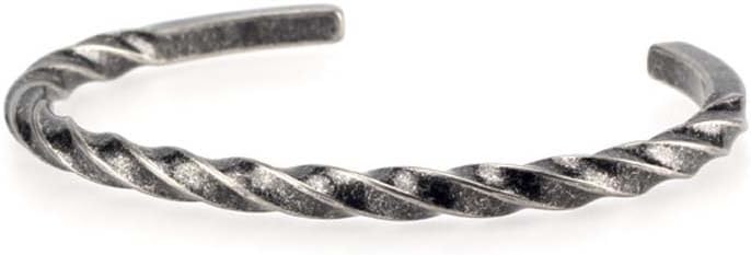 Osye BraceletOsye Antique Silver Twisted Titanium Cuff Bracelet for Men