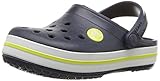 crocs Kids' Crocband K Clog,Navy/Citrus,12 M US Little Kid