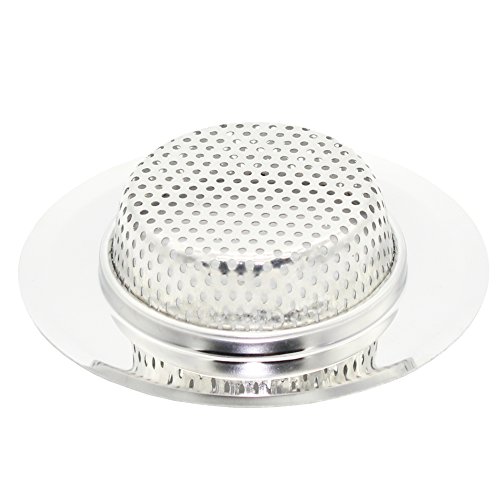 Maggift Steel Kitchen Sink Strainer, Stainless Steel Sink Drains Strainers (2pcs Large)