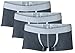 Icon Basewear Low Rise Boxer Briefs Underwear Trunks Three-Pack Tagless No Ride Up