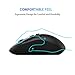 2.4G Wireless Mouse - Seenda Noiseless Ergonomic Optical Mice with Nano Receiver, Adjustable DPI 800/1200/1600 for PC, Laptop, Tablet, Computer, Mac (Black)